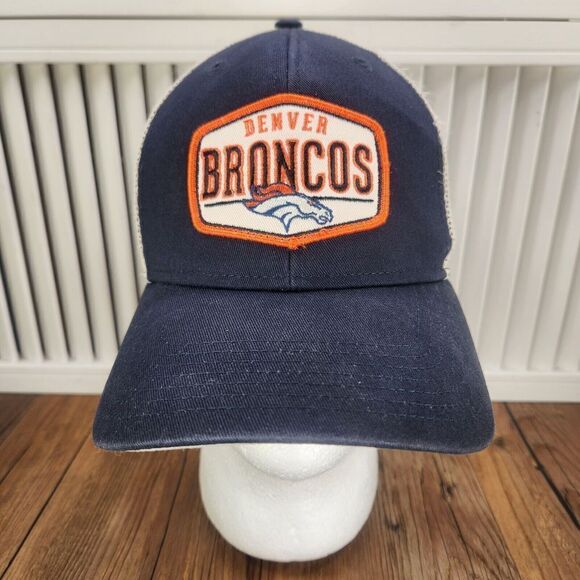 '47 Denver Broncos Hat Cap Snapback Trucker Patch Blue Orange Mens NFL Football - Picture 2 of 10